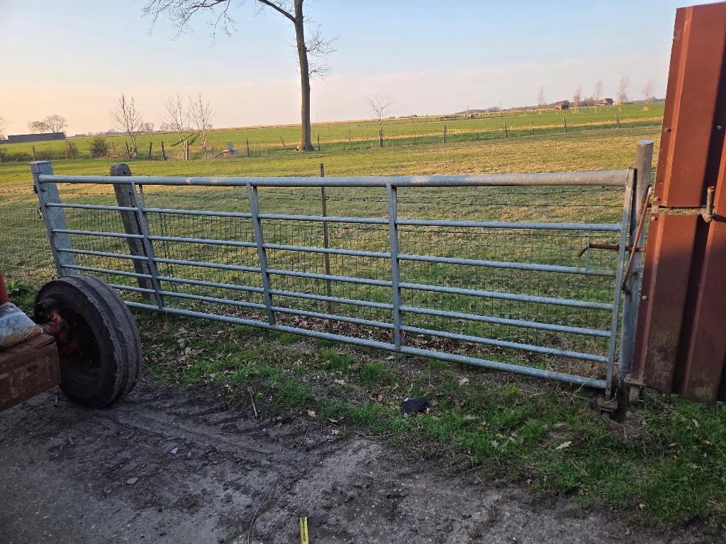 Gegalvaniseerd hekken hek in galva, Ophalen, Met poort, Overige typen, Zo goed als nieuw