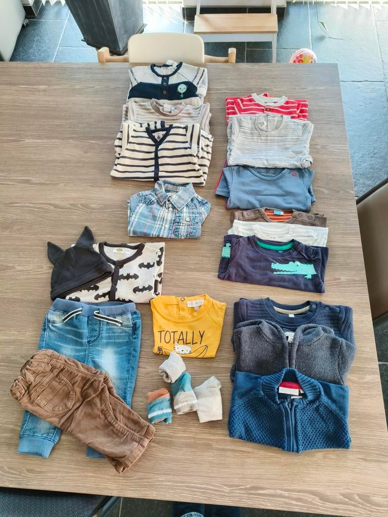 Pakket kinderkledij jongen maat 50/56/62 0 tot 3 maand, Enfants & Bébés, Vêtements de bébé | Taille 56, Enlèvement ou Envoi, Utilisé