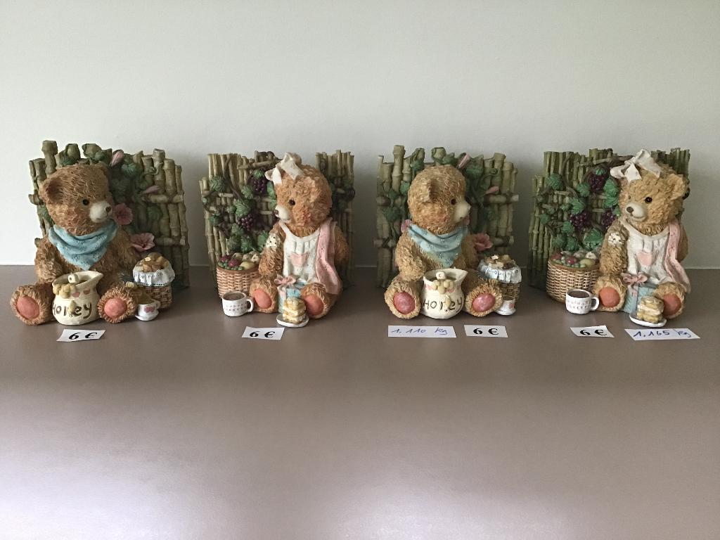 4 magnifiques statues (en guise de serre-livres) pour 6€ cha, Enlèvement ou Envoi
