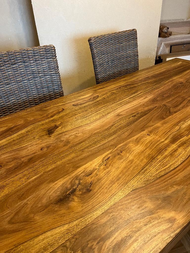 Houten tafel 6 tot 8 personen, Huis en Inrichting, Tafels | Eettafels, Ophalen, 50 tot 100 cm, 150 tot 200 cm, Zo goed als nieuw