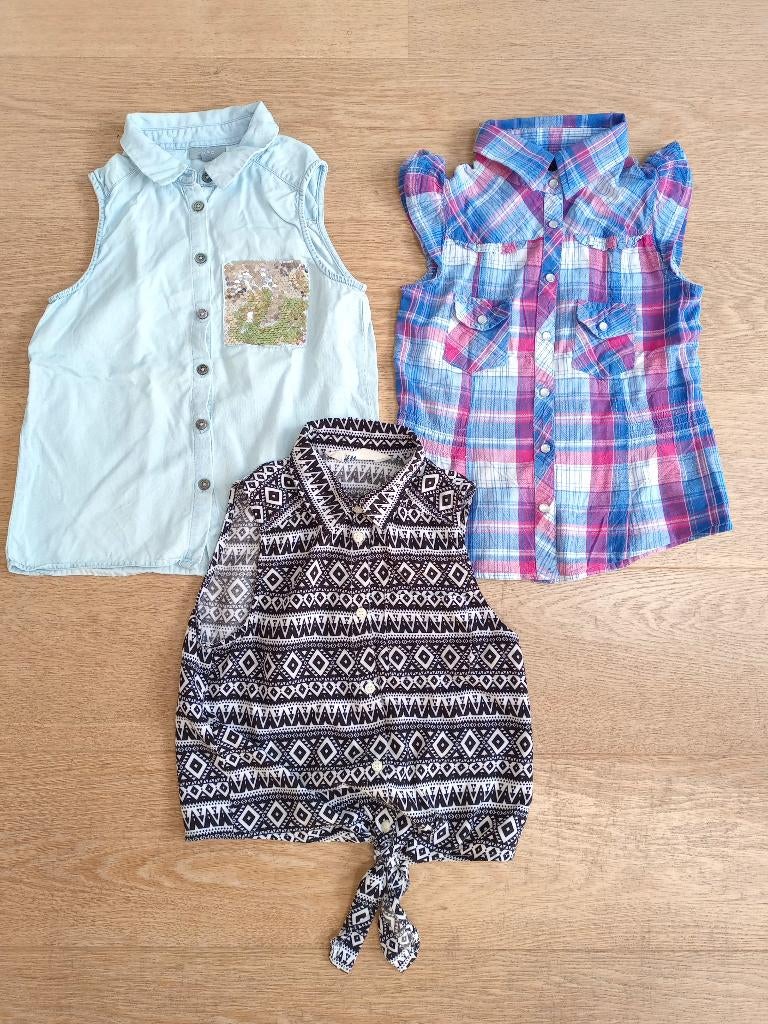 chemises d' été fille - taille 140 (10 ans), Enlèvement, Utilisé, Fille