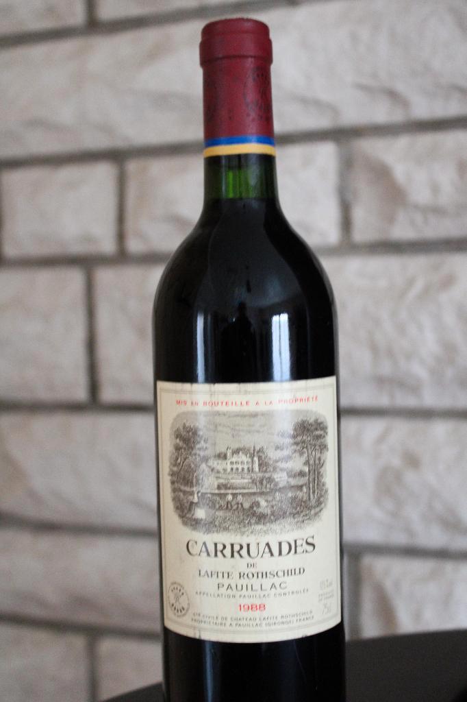 Carruades de Lafite Rothschild 1988 Pauillac, Collections, Vins, Comme neuf, Vin rouge, France, Pleine, Enlèvement
