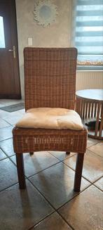 6 chaises en  bois et osier, Maison & Meubles, Bois