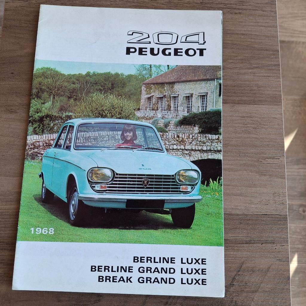 PEUGEOT 204 1968, Livres, Autos | Brochures & Magazines, Enlèvement ou Envoi, Neuf, Peugeot