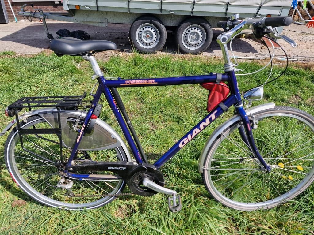 Herenfiets giant freerider 28" 64 cm, Ophalen, Gebruikt, Velgrem, Versnellingen
