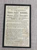 Oorlogsslachtoffer V.ROSSEEL Bikschote 1873 +Menen 1916 WOI, Envoi, Image pieuse