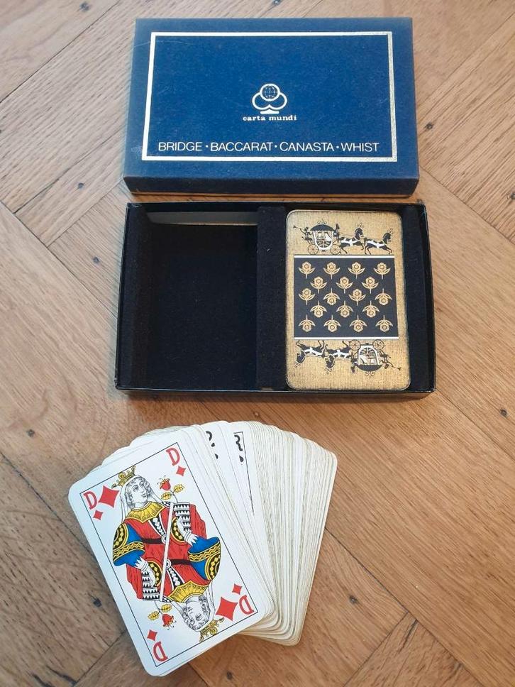Set van 2 Carta Mundi boeken kaarten voor bridge, velours, Verzamelen, Speelkaarten, Jokers en Kwartetten, Ophalen