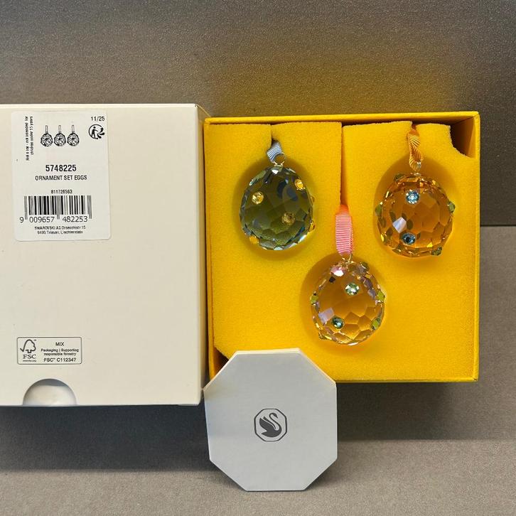 Swarovski Idyllia Eieren Ornamentset, Collections, Swarovski, Neuf, Figurine, Enlèvement ou Envoi