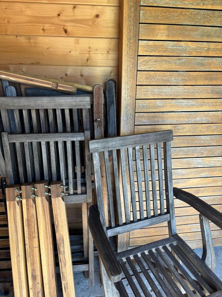 Mobilier de terrasse, Chaise, Enlèvement, Utilisé, Bois