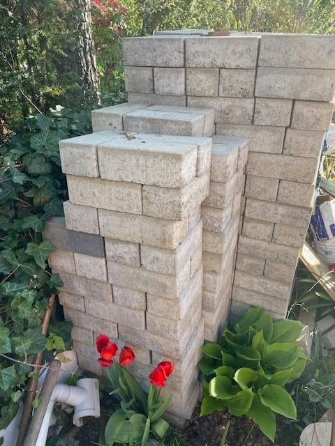 nieuwe 310 klinkers gratis op te halen in Grimbergen, Neuf, Béton, Enlèvement, 5 à 10 m²