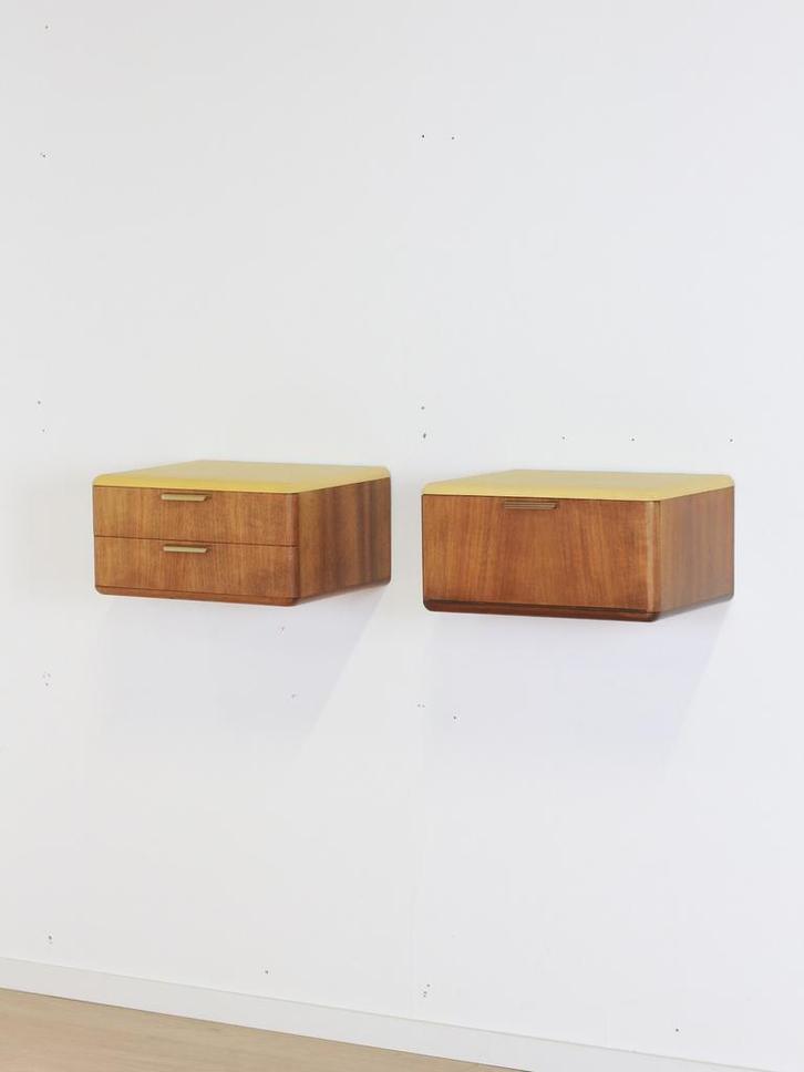 Vintage nachtkastjes, Huis en Inrichting, Slaapkamer | Nachtkastjes, Ophalen