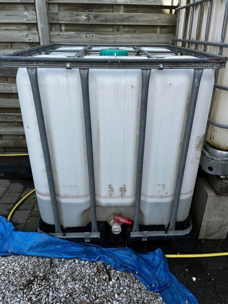 IBC vat 1000liter voor regenwater, Tuin en Terras, Regentonnen, Ophalen, Zo goed als nieuw