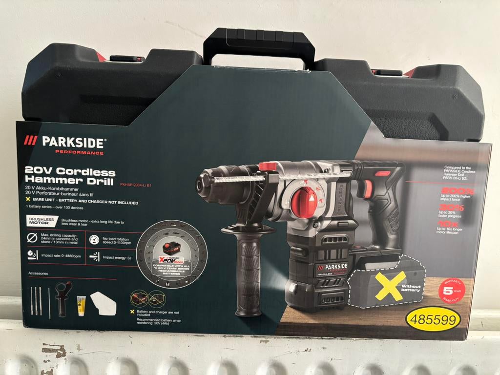 Parkside Performance 20V Accu Klopboormachine, Ophalen, Nieuw