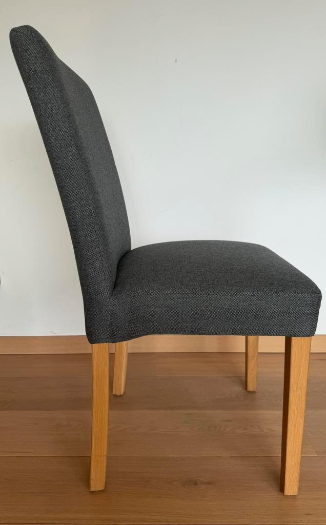 Stoel (4x), Maison & Meubles, Chaises, Comme neuf, Quatre, Tissus, Gris, Enlèvement