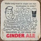 GINDER ALE/bierviltje, Verzamelen, Merken en Reclamevoorwerpen, Ophalen of Verzenden, Gebruikt, Gebruiksvoorwerp