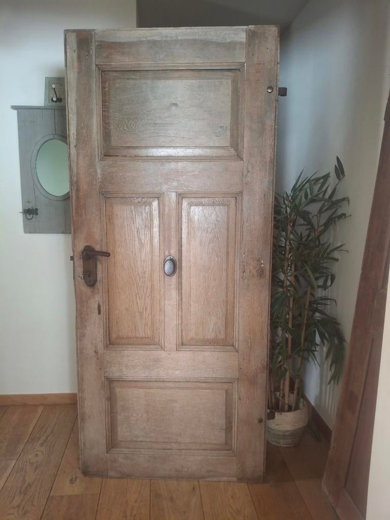 Superbe porte ancienne en CHÊNE MASSIF - 195 x 86 cm, Enlèvement