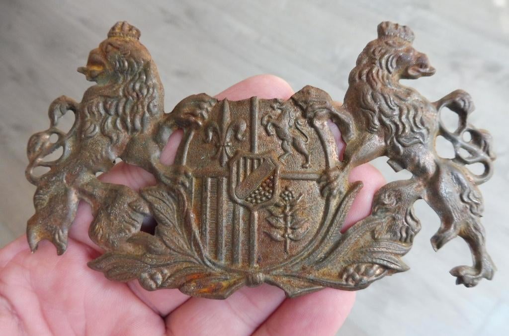 Plaque de casque Pickelhaube ou Tschako 1914-1918, Collections, Objets militaires | Général, Armée de terre, Envoi