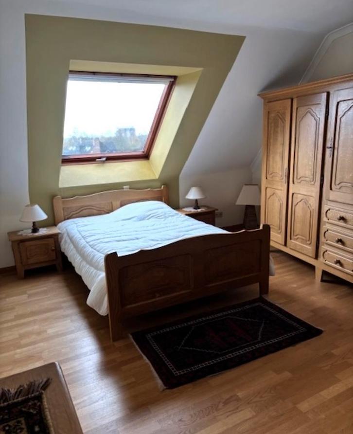 Complete slaapkamer van massief eikenhout, Huis en Inrichting, Slaapkamer | Complete slaapkamers, Gebruikt, Ophalen