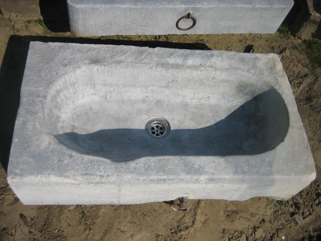 oude franse hardstenen gootsteen pompbak, Ophalen