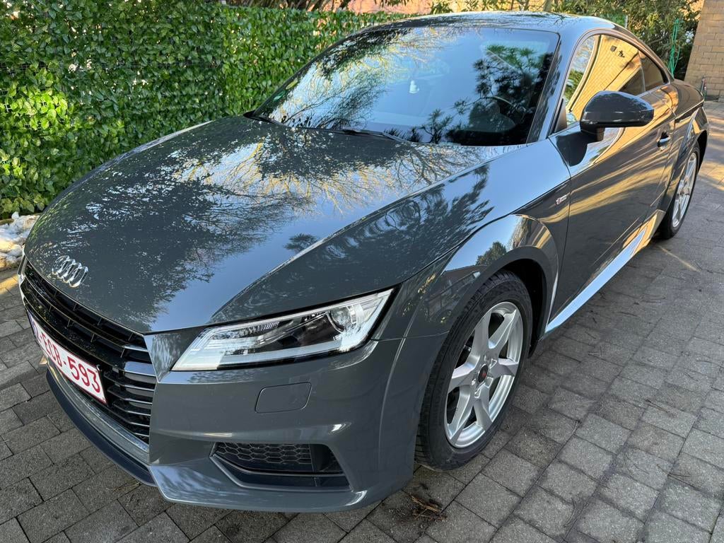 Audi TT 2016 sLine 2.0 diesel airco navi cruise nano grey, Autos, Argent ou Gris, Euro 6, Boîte manuelle, Noir