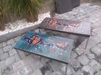 Vintage Adri (Belarti) set van 2 tegeltafels - Jaren 60 70, Antiek en Kunst, Ophalen