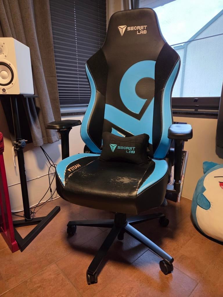 Secret lab cloud 9 XL gamechair gamingstoel, Maison & Meubles, Enlèvement, Utilisé, Bleu, Chaise de bureau