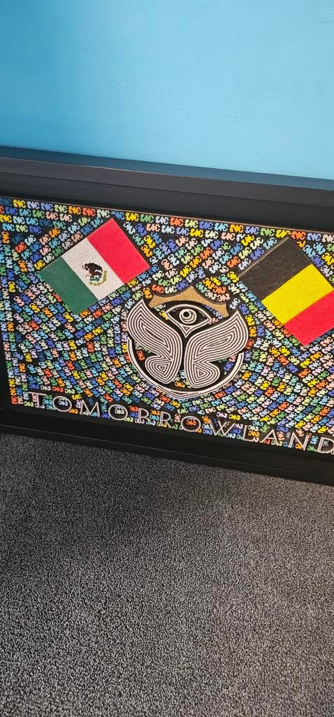 Kunst kader van tomorrowland vlaggen México en belgie, Ophalen