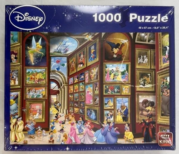 King Disney Museum Art Gallery Puzzel 1000 st nieuw, Hobby en Vrije tijd, Denksport en Puzzels, Zo goed als nieuw, Legpuzzel, 500 t/m 1500 stukjes