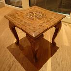 Table d'appoint vintage orientale, Moins de 55 cm, Carré, Enlèvement, Utilisé