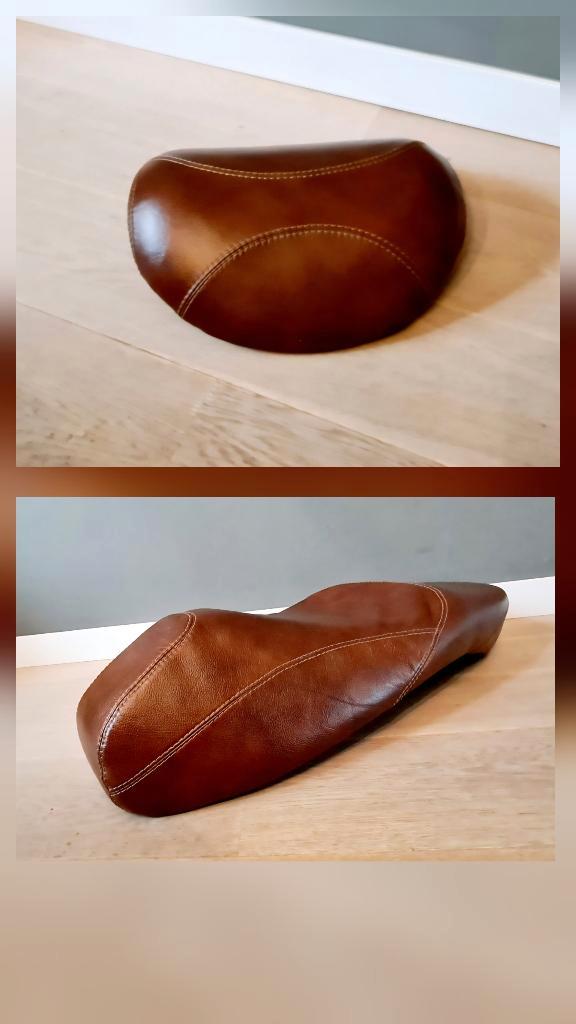 Selle en CUIR avec dossier pour Vespa GTS/GT/GTV, Vélos & Vélomoteurs, Pièces de cyclomoteur | Scooters, Neuf, Vespa, Selle, Enlèvement ou Envoi