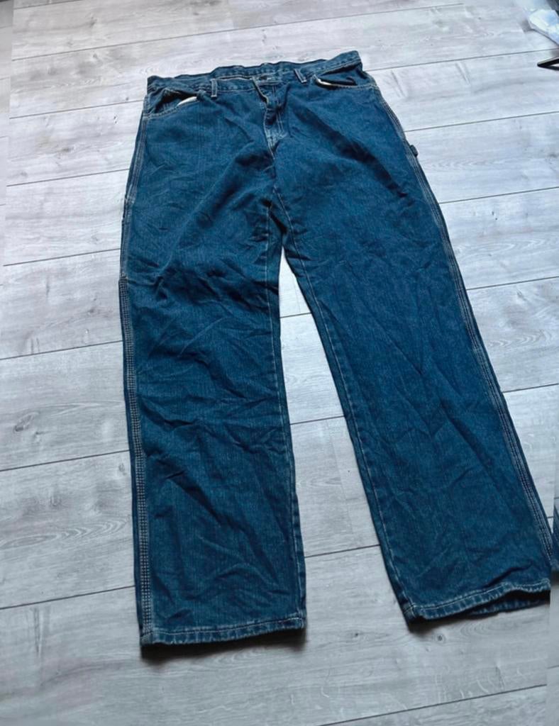 Dickies Stevensville carpenter jeans, Ophalen of Verzenden, Zo goed als nieuw, Maat 52/54 (L), Blauw