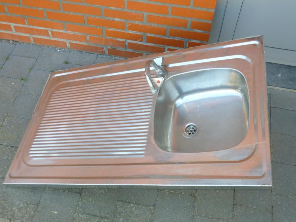 Wasbak met aanrecht, Ophalen, Gebruikt, 50 tot 75 cm, 50 tot 100 cm