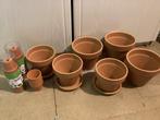 Bloempotten terracotta potten, Ophalen, Zo goed als nieuw, Terracotta
