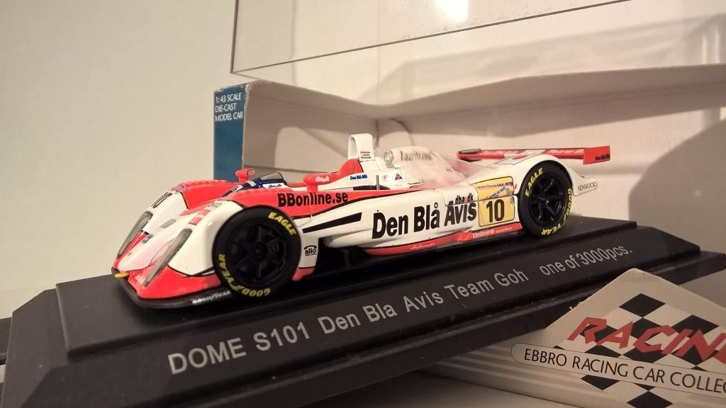 1/43 Dome S101 Den Bla Avis Team Goh Le Mans 2001 Ebbro, Ophalen of Verzenden, Nieuw, Auto, Overige merken