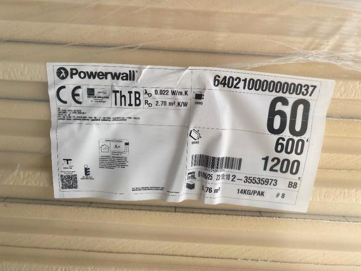 isolation, Bricolage & Construction, Isolation & Étanchéité, Neuf, Isolation des murs, Mousse rigide (PIR), 4 à 8 cm, 15 m² ou plus
