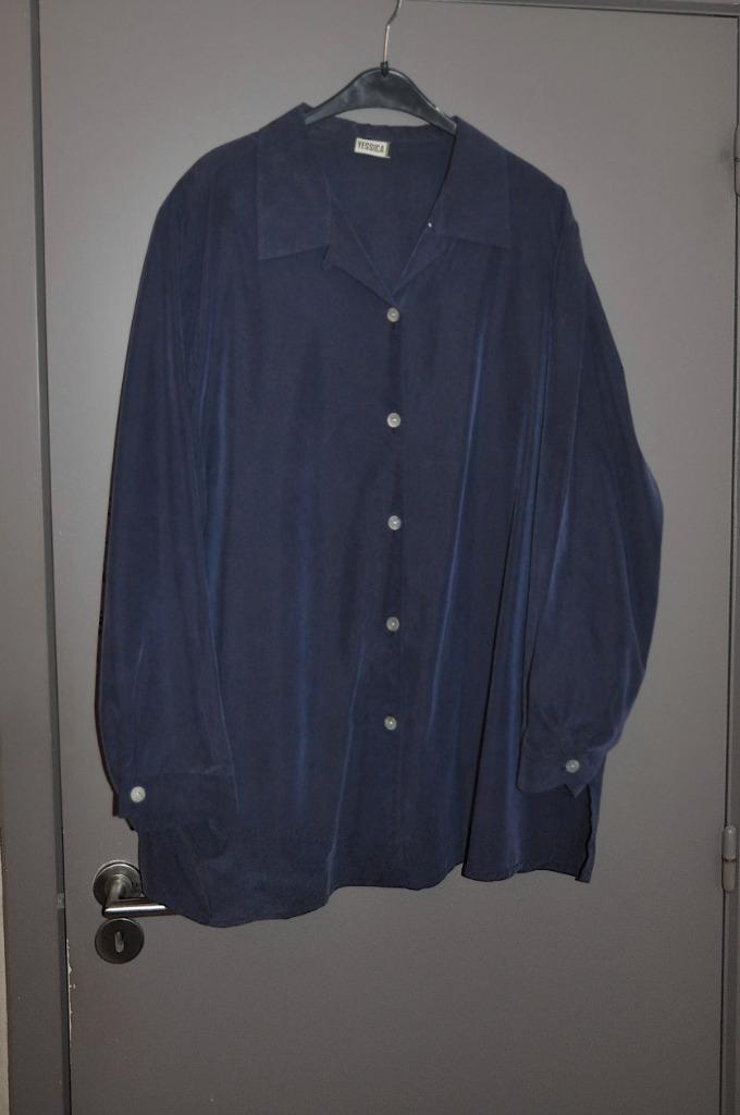 Lang blauw daim overhemd - C&A - XL, Taille 46/48 (XL) ou plus grande, Enlèvement ou Envoi, Comme neuf, Bleu