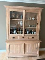 Eiken vitrine kast, Huis en Inrichting, Kasten | Vitrinekasten, Ophalen, 200 cm of meer, 150 tot 200 cm, Eikenhout