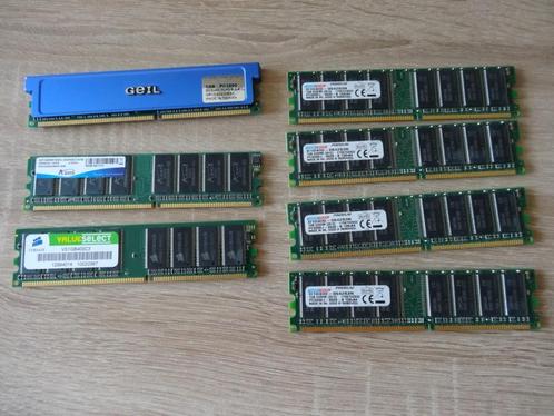 ddr-400 ram (pc-3200) voor DESKTOP moederborden, Computers en Software, RAM geheugen, Gebruikt, Desktop, DDR, Ophalen of Verzenden