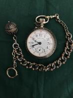 Roskopf Patent Zeldzaam Zakhorloge, Handtassen en Accessoires, Horloges | Antiek, Overige materialen, Zakhorloge, Met ketting
