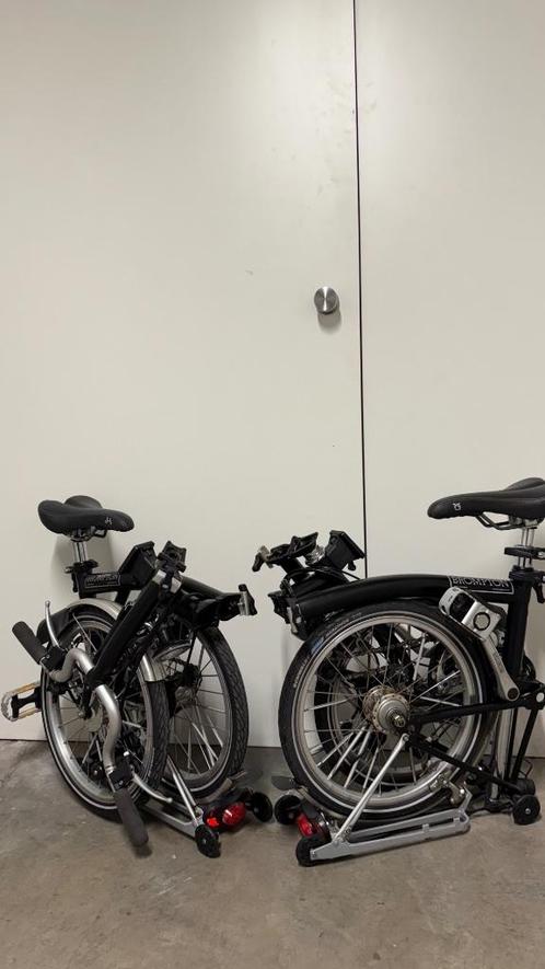2 Brompton zwarte M6R 2 tassen Brompton dynamonaaf met 6 ver, Fietsen en Brommers, Fietsen | Vouwfietsen, Nieuw, Brompton, 14 tot 16 inch