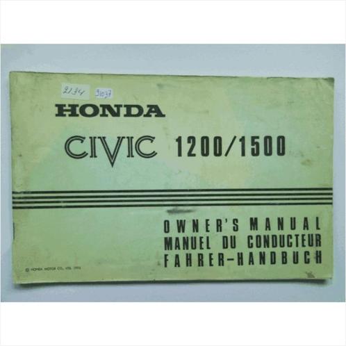 Honda Civic Instructieboekje 1975 #1 Engels Frans Duits, Autos : Divers, Modes d'emploi & Notices d'utilisation, Enlèvement ou Envoi