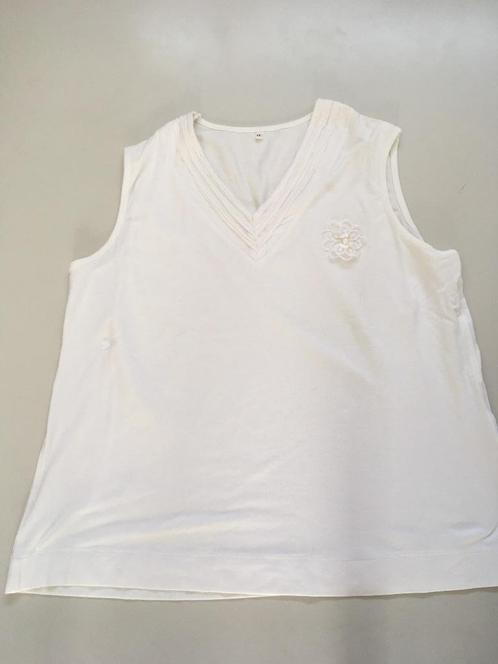tshirt xxl, Kleding | Dames, T-shirts, Gedragen, Maat 46/48 (XL) of groter, Wit, Zonder mouw, Ophalen of Verzenden