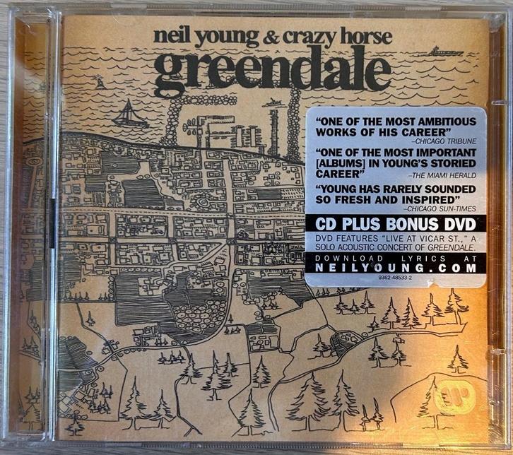 NEIL YOUNG - Greendale (CD & DVD Live at Vicar St. Dublin ), Cd's en Dvd's, Cd's | Rock, Zo goed als nieuw, Poprock, Verzenden