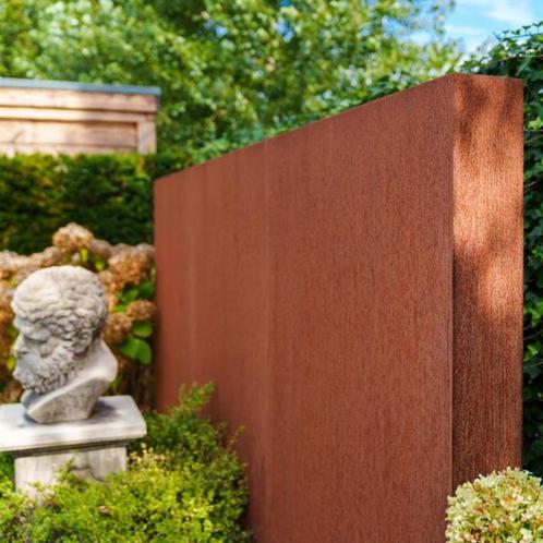 Cortenstaal muur, tuinscherm, schutting, afscheiding, Tuin en Terras, Schuttingen, Nieuw, Overige materialen, Ophalen of Verzenden