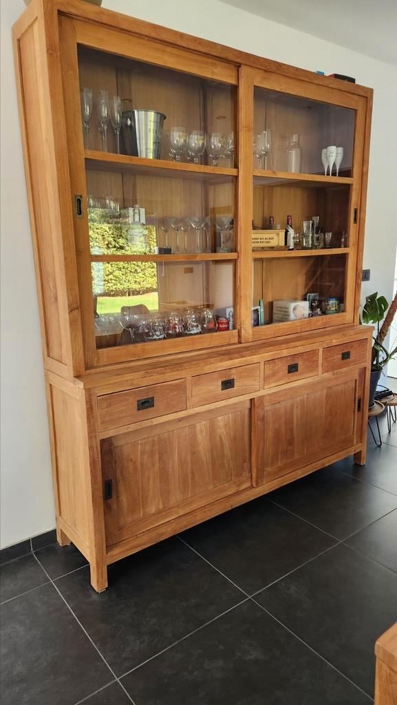 Teak meubels eetkamer + woomkamer, Huis en Inrichting, Complete eetkamers, Gebruikt, Ophalen
