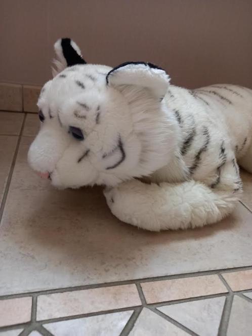 Knuffel witte tijger  60 cm, Enfants & Bébés, Jouets | Peluches, Comme neuf, Enlèvement ou Envoi