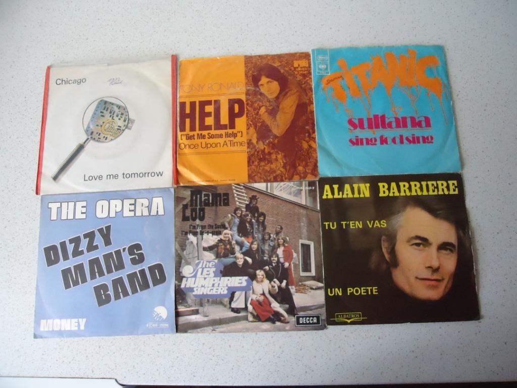Part 153 - 6 Singles van Chicago, Tony Ronald, Titanic, Gebruikt, 7 inch, Single, Ophalen of Verzenden