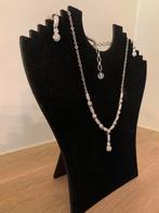 Swarovski halsketting & bijpassende oorbellen - Emma “Y”, Ophalen of Verzenden, Zo goed als nieuw