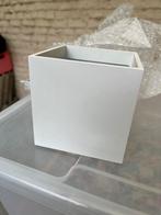 4x Wit metalen lampen 10x10 cm Halogeen, Moderne, Wit, Zo goed als nieuw, Vierkant