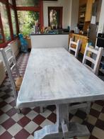 Eettafel massief hout, 200 cm of meer, 50 tot 100 cm, Gebruikt, Rechthoekig